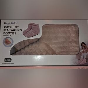 HealthTouch Soft Fluffy Massaging Booties - Pink